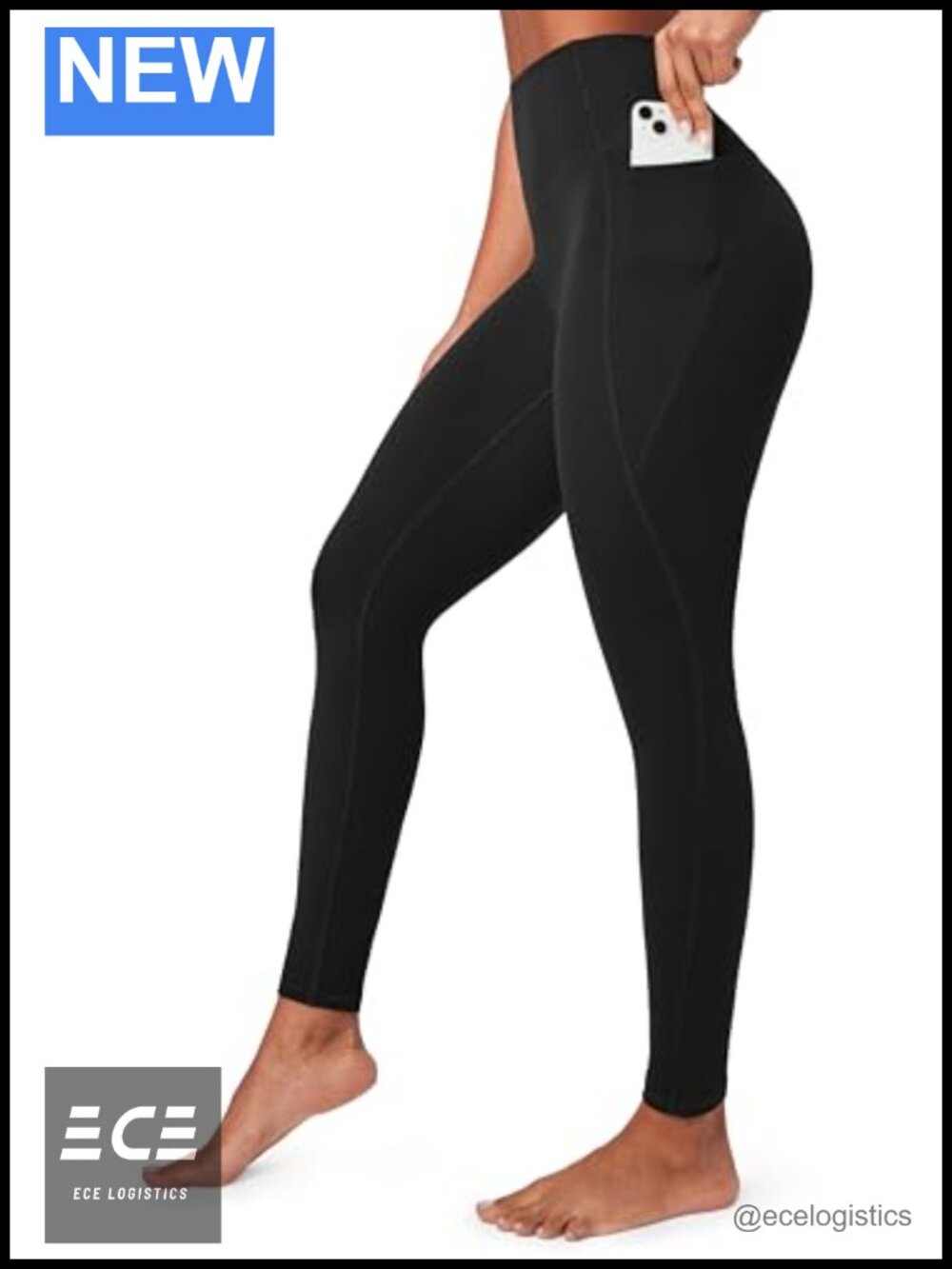 Women's Compression Leggings Tummy Control High Rise with Pockets Yoga Pants
